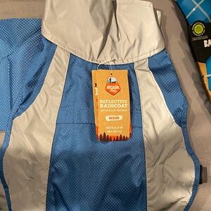 Arcadia Dog Reflective Blue and Gray Raincoat